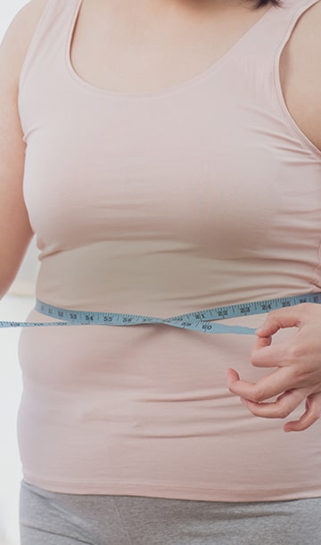 호르몬 불균형성 비만 치료 컨셉 이미지
